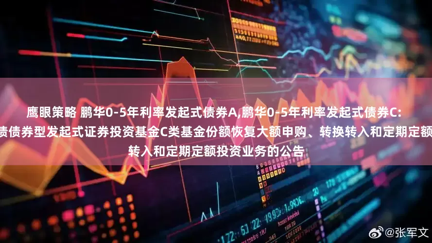 鹰眼策略 鹏华0-5年利率发起式债券A,鹏华0-5年利率发起式债券C: 鹏华0-5年利率债债券型发起式证券投资基金C类基金份额恢复大额申购、转换转入和定期定额投资业务的公告